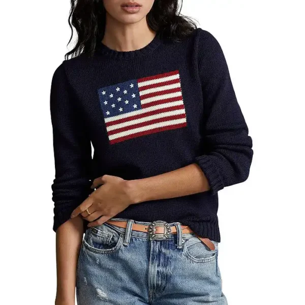 Women's Knitted Flag Sweater